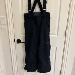Spyder Boys Black Ski Pants with Suspenders